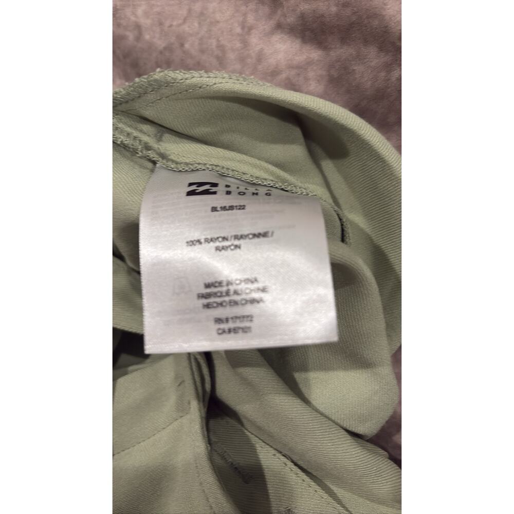 * Billabong Avocado Green Wide Leg Dungaree Jumpsuit Small - Picture 5 of 5